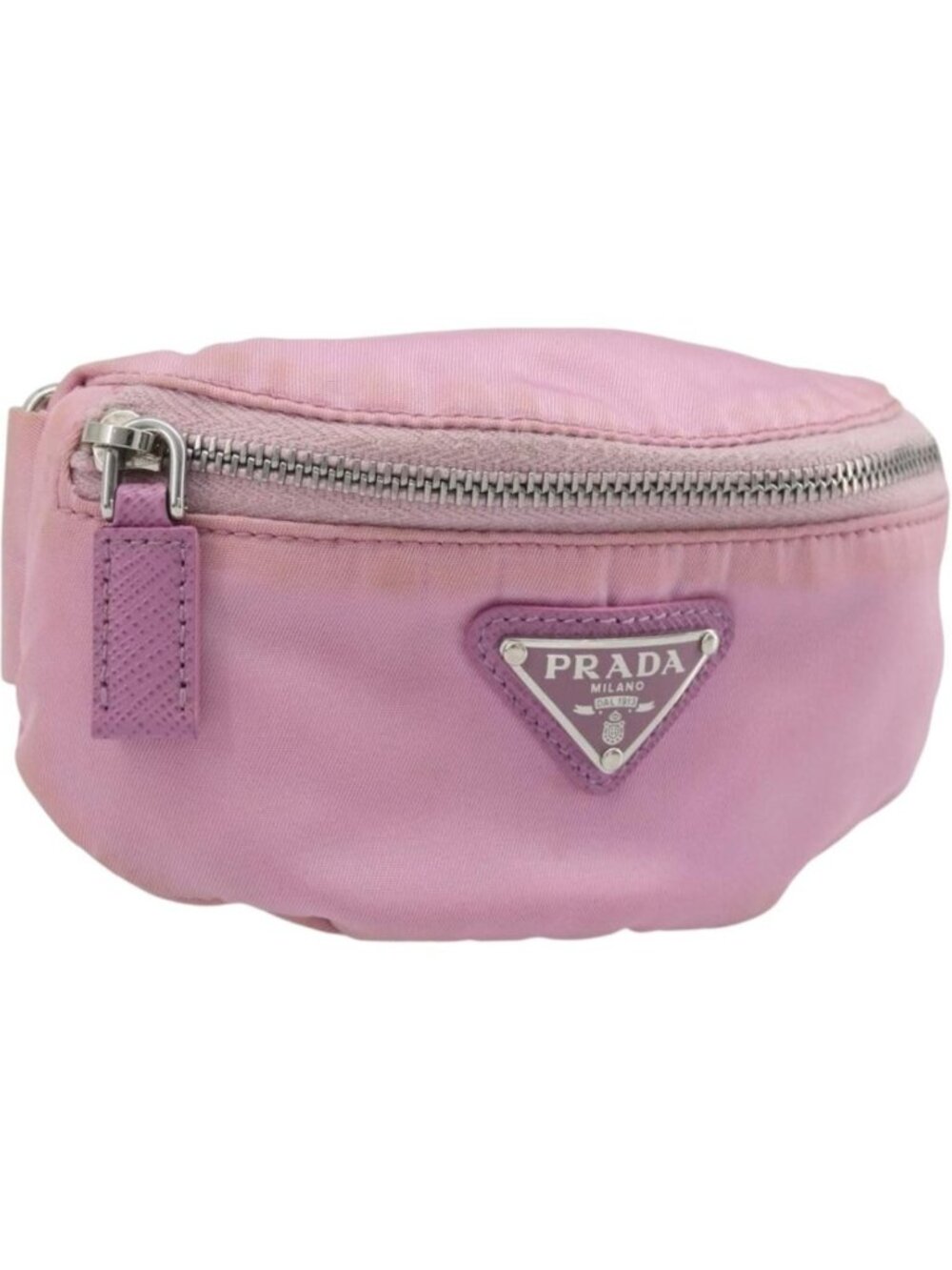 PRADA Arm Pouch Nylon Pink Silver